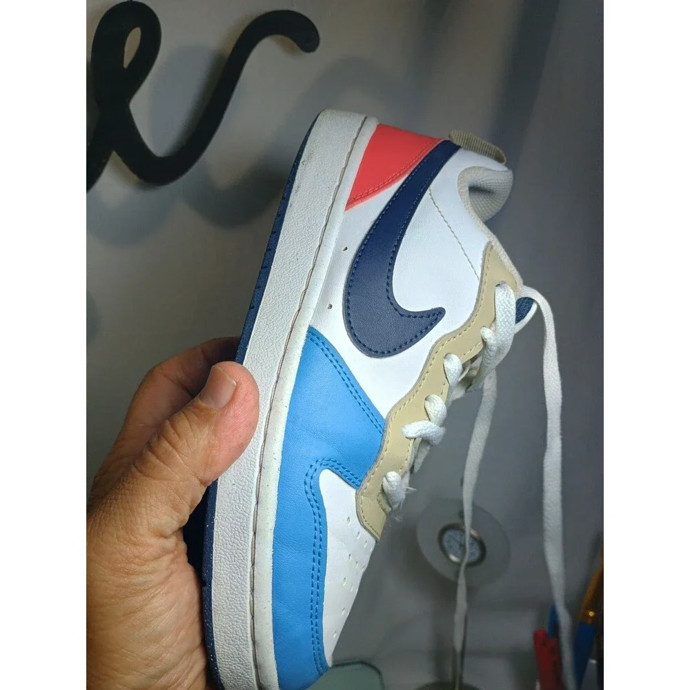 Nike Court Borough Low Recraft Kids Sneakers Blue/White/Red Size 4Y DV5456-124